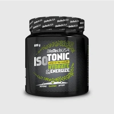 Image of BioTechUSA IsoTonic Drink Powder High Carb &amp; Electrolyte Blend with Vitamins Ideal for Endurance Training Gluten Free Refreshing 600g Lemon iced Tea