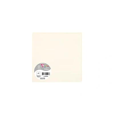 Image of Clairefontaine 56090C Pack of 25 Single Cards Square Format 16x16cm 210g/m² Natural White Color Invitation Paper for Events and Correspondence Pollen Range Premium