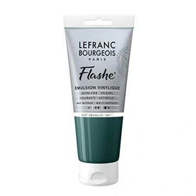 Image of Lefranc Bourgeois Acrylic Vinyl Emulsion, Viridian Hue, 80 ml (Pack of 1)