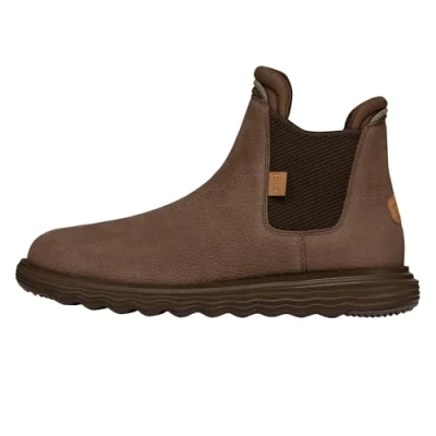 Image of Hey Dude Branson Craft Leather Urban Shoes ManBrown Brown