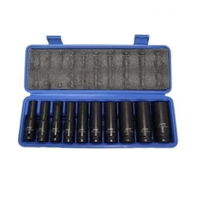 Image of US PRO Tools 10PC 1/2&quot; DR 12PT Deep Impact Metric Sockets 10 24mm 7540