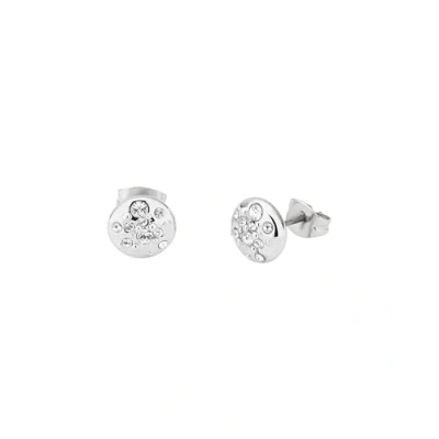 Image of Karen Millen Crystal Sprinkle Stud Earrings For Women (Silver/Clear Crystal)