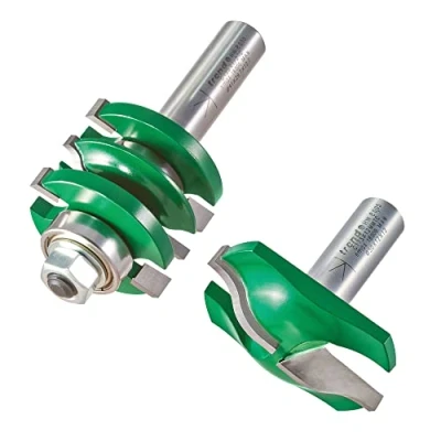 Image of Trend CraftPro Panel Door Router Cutter Set, 1/2 Inch Shank, 41mm Cut Diameter &amp; 17mm Length, Set of 2, Tungsten Carbide Tipped, CR/PDS1X1/2TC
