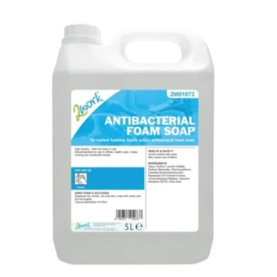 Image of 2Work Antibacterial Foam Soap 5 Litre Bulk Bottle 2W01073
