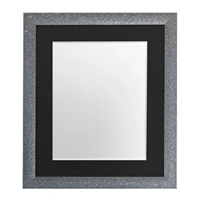 Image of FRAMES BY POST Gunmetal Picture Photo Frame with Black Mount 18 x 12 Image size 14 8 Inch Plastic Glass