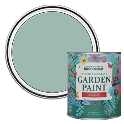 Image of Rust Oleum Blue Mould Resistant Garden Paint In Gloss Finish Coastal 750ml Fence Paint, Shed