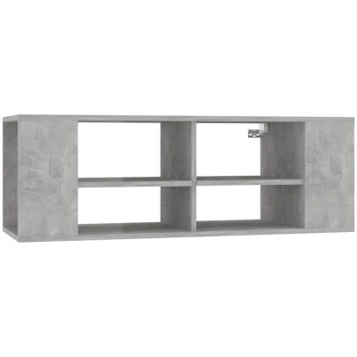 Image of vidaXL Wall Mounted TV Cabinet Concrete Grey 102x35x35 cm Engineered Wood