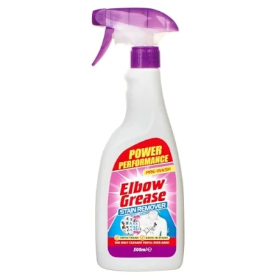 Image of Elbow Grease Stain Remover Spray Pre Wash for Clothes, Carpets &amp; Upholstery Tackles Oil Stains Fresh or Dried in (500ml)