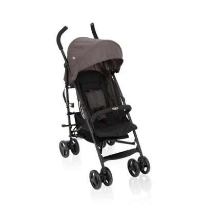 Image of Graco TraveLite Compact Stroller/Pushchair Suitable from birth to approx. 3 years (15kg). Lightweight at only 7kg, Black/Grey fashion