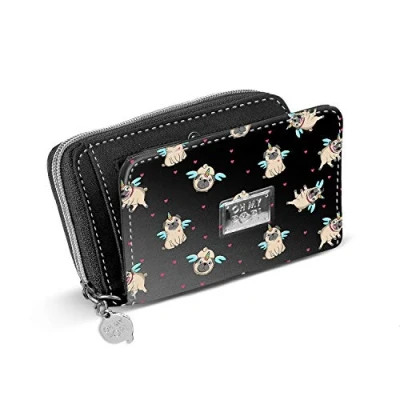 Image of Oh My Pop! Pug Wallet, Black, 15.5 x 10 cm
