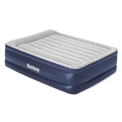 Image of Bestway Tritech Airbed Inflatable Mattress with Built In Fast Inflation integrated 220 240v Air Pump and Carrying Bag, Raised Height, 203 x 152 56cm Queen