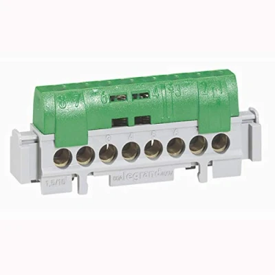 Image of Legrand 004835 Terminal Strip 25Q 16 x 16Q Green