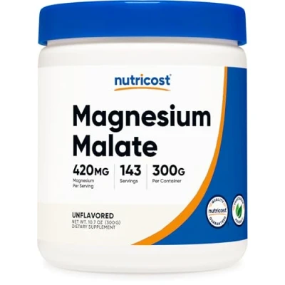 Image of Nutricost Magnesium Malate Powder (300g) 420mg of Per Serving Non GMO, Gluten Free