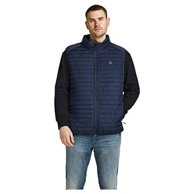 Image of JACK&amp;JONES PLUS Men&#039;s JJEMULTI Bodywarmer Collar PS, Navy Blazer, 2XL