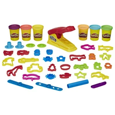 Image of Play Doh Fun Factory Deluxe Set, 31 Tools &amp; 6 Cans, Christmas Gifts Girls Boys, Kids Arts Crafts, Preschool Toys, Ages 3+ (Amazon Exclusive)