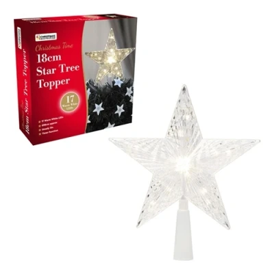 Image of Christmas Workshop 18cm Warm White LED Star Tree Topper