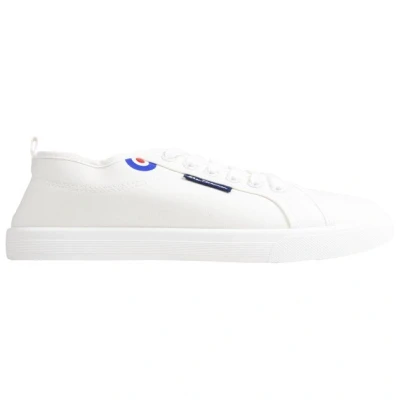 Image of Ben Sherman Southside Mens Canvas Shoes White 8 UK