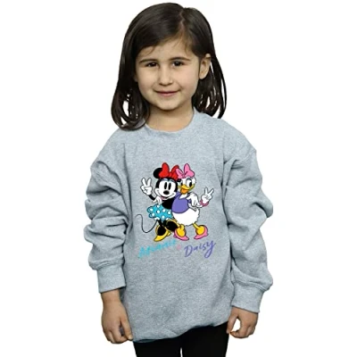 Image of Disney Girls Minnie Mouse and Daisy Sweatshirt Sport Grey 3 4 Years