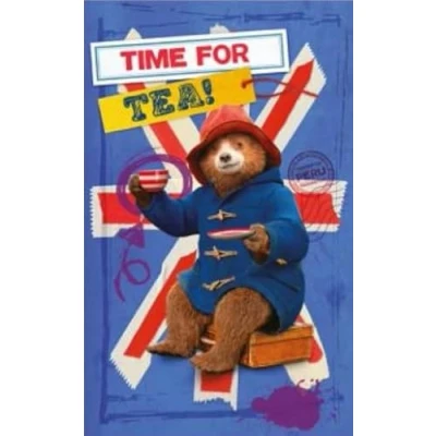 Image of Elgate Paddington Bear Tea Towel Union Jack Time for Official Licenced Film Movie 3 Merchandise Souvenir