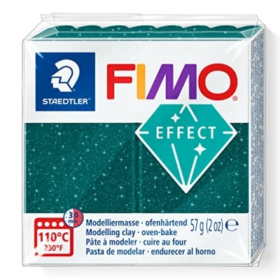 Image of STAEDTLER 8010 562 FIMO Effect Oven Hardening Polymer Modelling Clay Galaxy Green (57g)