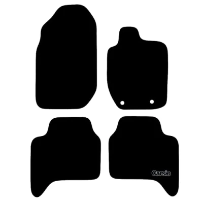 Image of Carsio Carpet Car Mats For Ford Ranger 2011+ Onwards Tailored Fit Floor Mat Set Complete Accessory Black Custom Fitted All Weather, Anti Slip Backing &amp; Trim