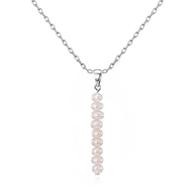 Image of Philip Jones Silver Plated Freshwater Pearl Drop Necklace