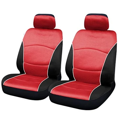 Image of Sakura SS5402 Car and Van Front Seat Covers &#039;OAKLEIGH 1 Pair in Black Red Universal Easy Fit, 30.0 cm*72.0 cm*42.0 cm