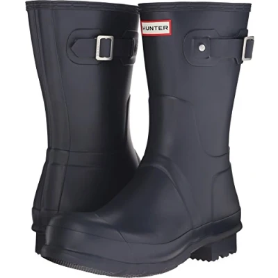 Image of Hunter Unisex Short Rain Boot, Navy, 9 UK