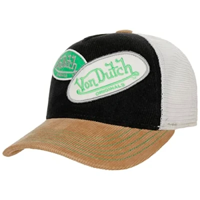 Image of Von Dutch Oval Patch Russel Multi Trucker CapDutch baseball cap (One Size black white)
