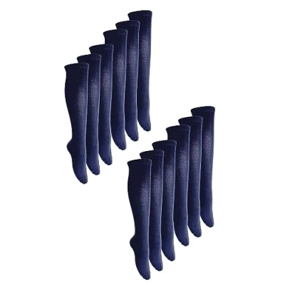 Image of Sock Snob 12 Pair Multipack Girls Knee High Bamboo Socks