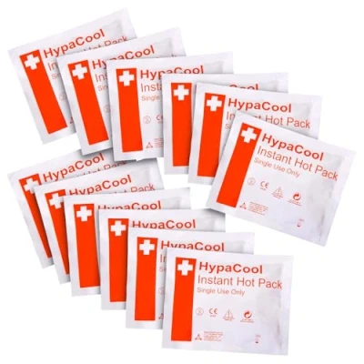 Image of Safety First Aid Group HypaCool Instant Hot Packs, Disposable Sports Injuries and Pain Relief Pack of 24 (15 x 12 cm)