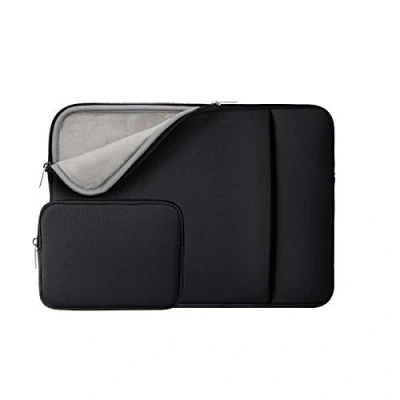 Image of RAINYEAR 11 Inch Laptop Sleeve Case Soft Lining Cover Bag with Front Pocket &amp; Accessories Pouch,Compatible 11.6&quot; MacBook Air for 11&quot; Notebook Computer Tablet Chromebook(Black,Upgraded Version)