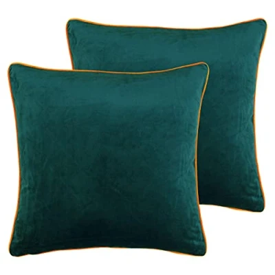 Image of Paoletti Meridian Cushions (Twin Pack) Teal Size 55 cm x