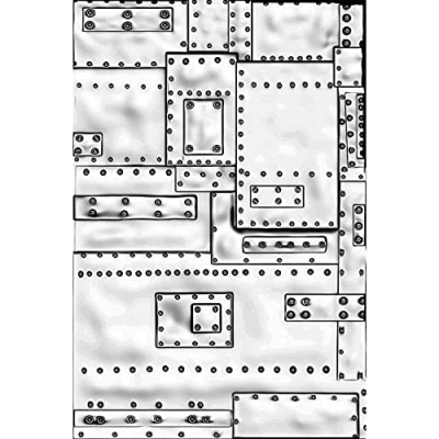 Image of Sizzix 3 D Texture Fades Embossing Folder Mini Foundry by Tim Holtz, 665634, Multicolor, One Size