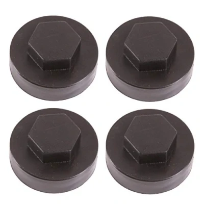 Image of 1000x Black Hex TEK Roofing Cover Caps for 16mm Washer/Coverage &amp; 8mm Recess