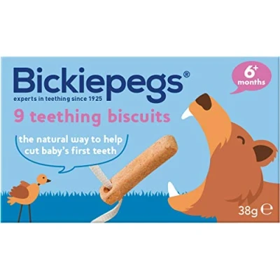 Image of Bickiepegs Natural Teething Biscuits For Children 38g(Pack of 12)