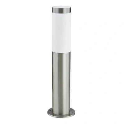 Image of Lindby Statius pillar lamp, grey, stainless steel, sensor, 45 cm