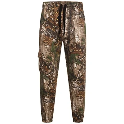 Image of Forge Men&#039;s Jogging Bottom Camouflage Tree Combat Jungle Print Big Size, Camo Colour, UK Size 4XL