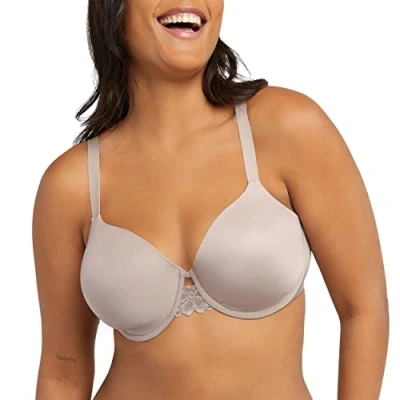 Image of Maidenform Womens One Fab Fit Underwire Bra, Microfiber T Shirt Full Coverage Convertible Women&#039;s Everyday Bras, Evening Blush, 36B