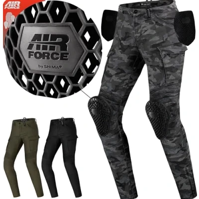 Image of SHIMA GIRO 2.0 LADY Motorcycle Pants for Women Elastic, Slim Fit, Cargo Biker Trousrs Womens with DuraQL Layer, Knee and Hip Armor Pads, Side Pockets (Khaki, 26 LONG)