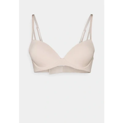 Image of Calvin Klein Women Lift Demi Push up Bra with Underwire, Beige (Beechwood), 30C