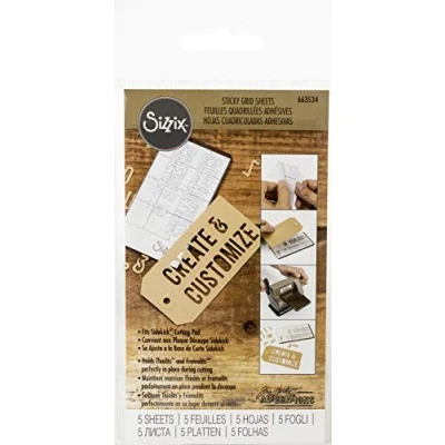 Image of Sizzix Sticky Grid Sheets 5/Pkg Inspired by Tim Holtz 2.5 Inch x 4.5