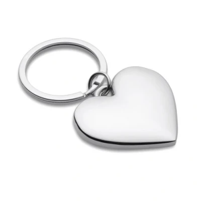 Image of eBuyGB Keyring Stocking Filler School Teachers Gift, Metal (Heart)