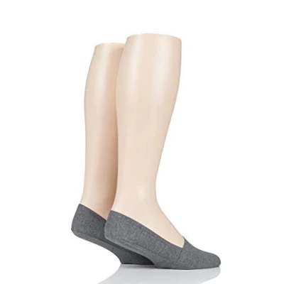 Image of 2 Pair Charcoal Jersey Shoe Liners Men&#039;s 7 11 Mens SOCKSHOP