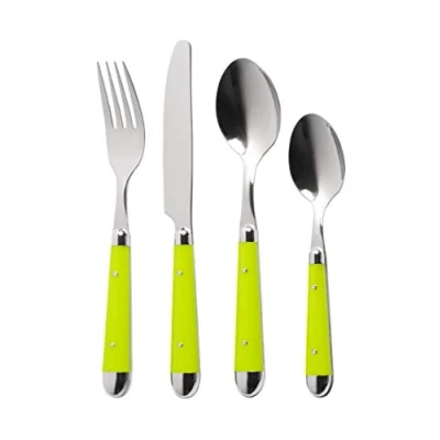 Image of Premier Housewares Brasserie Cutlery Set Lime Green, 16 Piece