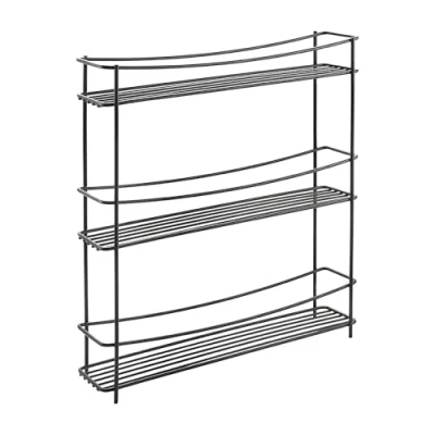 Image of Metaltex 3 Tier Spice Holder, Black, 35 x 7 37 cm