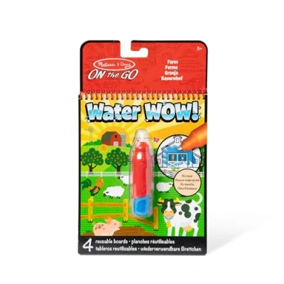 Image of Melissa &amp; Doug Water WOW! Farm Reveal Travel Book Activity Pad 3+ Gift for Boy or Girl, White