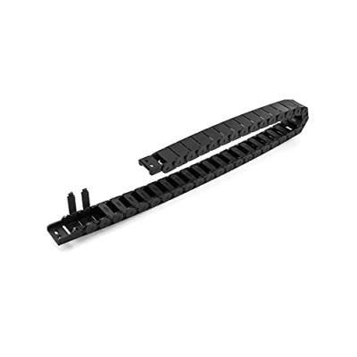 Image of QWORK® Cable Drag Chain, Black Wire Carrier Chain Plastic CNC Machine Tool 15mm x 30mm