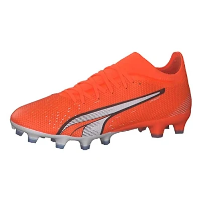 Image of PUMA Women&#039;s Match FG/AG WN&#039;s Soccer Shoe, Ultra Orange White Blue Glimmer, 5 UK