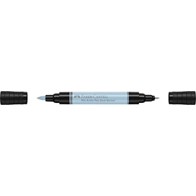 Image of Faber Castell Art &amp; Graphic Pitt Artist Pen Dual Marker India Ink, Ice Blue, Single Pen, For Art, Craft, Drawing, Sketching, Home, School, University, Colouring